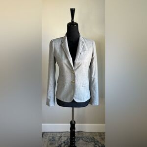 J. Crew Women’s Cut “School Boy” Preppycore Y2K Heather Grey Wool Blazer Size 0